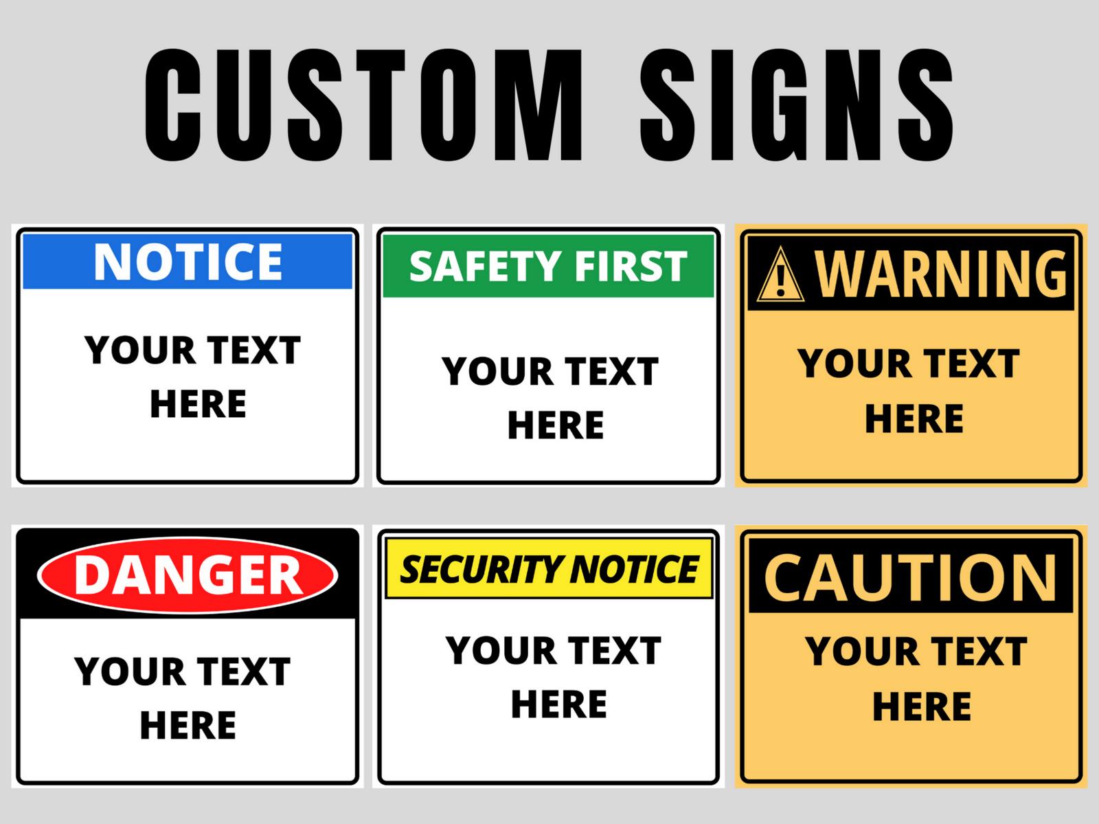 Safety Sign Custom Printable - Free Printable Templates